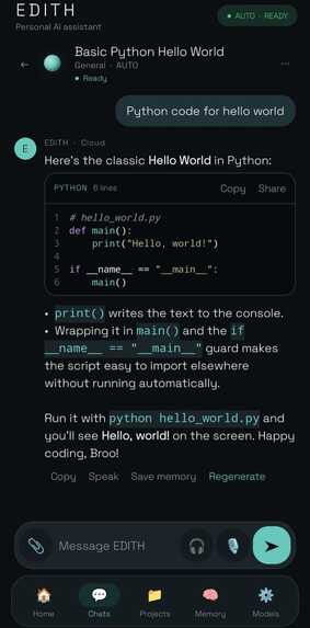 EDITH – screenshot 4