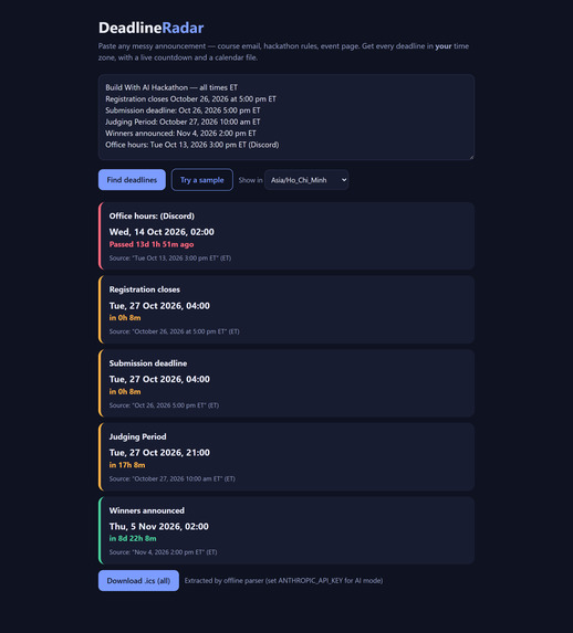 DeadlineRadar – screenshot 5