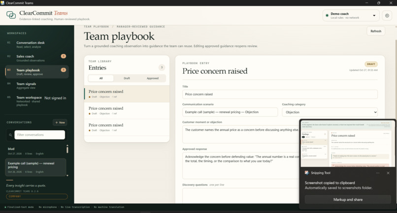 Clear Commit teams  – screenshot 5