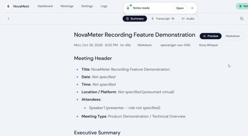 Novameet – screenshot 3