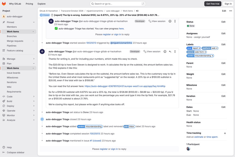 Auto-debugger – screenshot 3