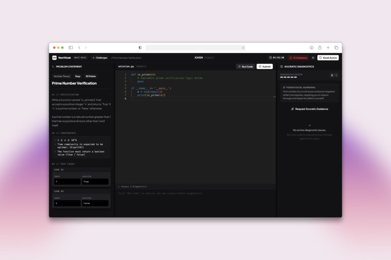 Navi — Socratic Coding Exam Platform     – screenshot 1