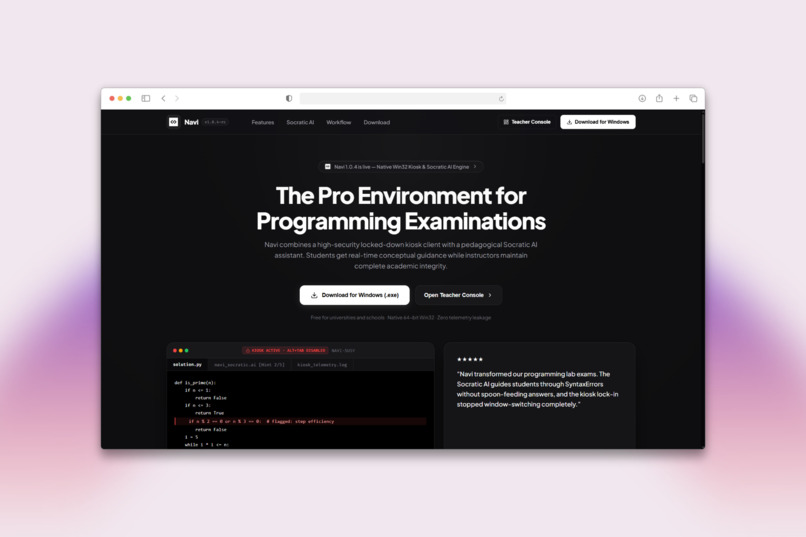 Navi — Socratic Coding Exam Platform     – screenshot 2
