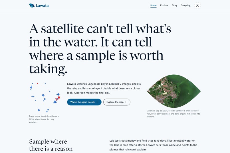 Lawata: Satellite Triage for Lake Pollution – screenshot 5