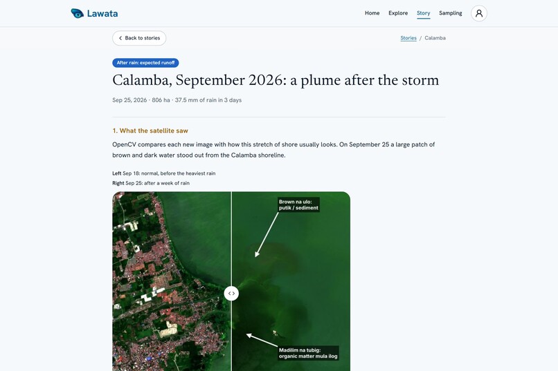 Lawata: Satellite Triage for Lake Pollution – screenshot 7