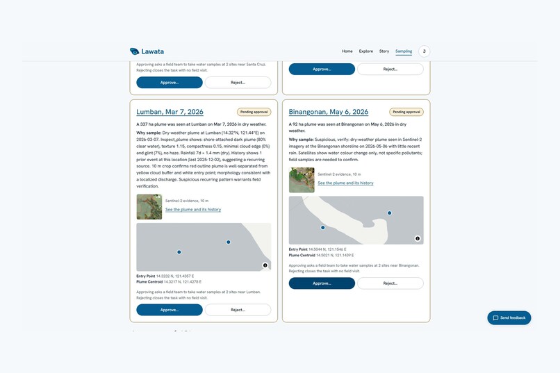 Lawata: Satellite Triage for Lake Pollution – screenshot 8