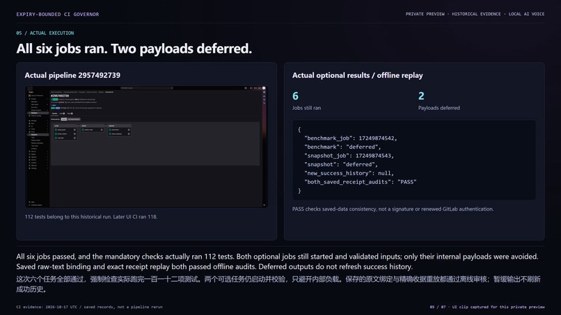 Expiry-Bounded CI Governor – screenshot 1