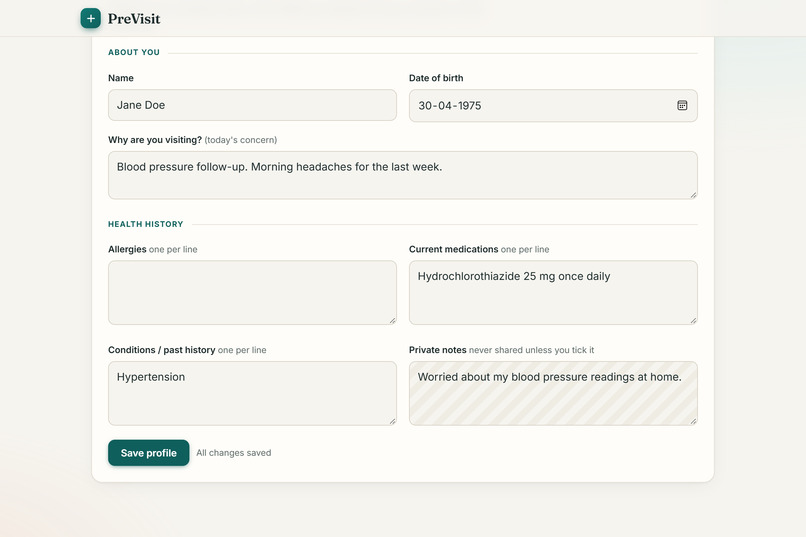 Previsit – screenshot 5