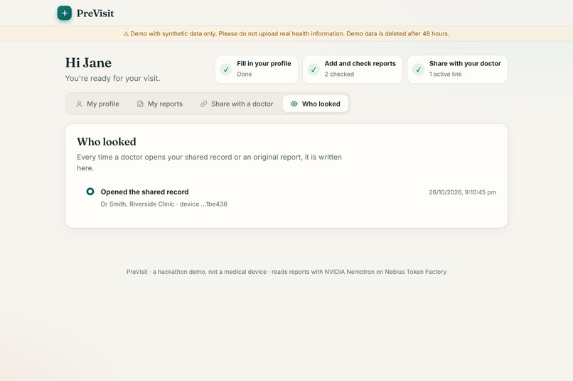 Previsit – screenshot 11