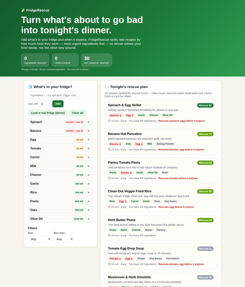FridgeRescue – screenshot 1