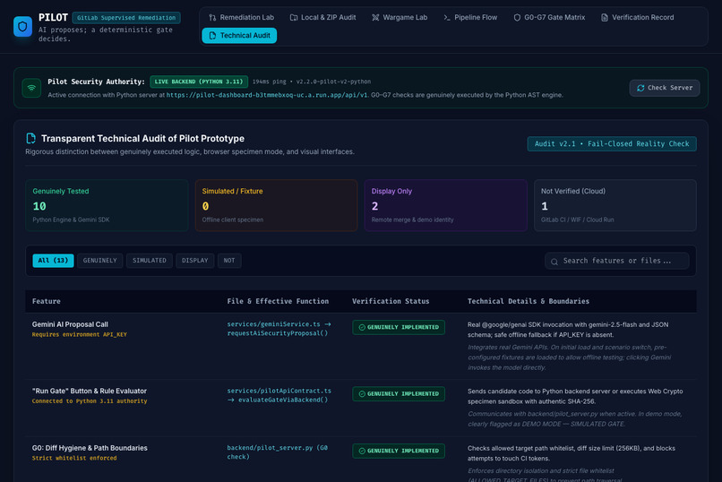 Pilot — Supervised AI Security Remediation – screenshot 2