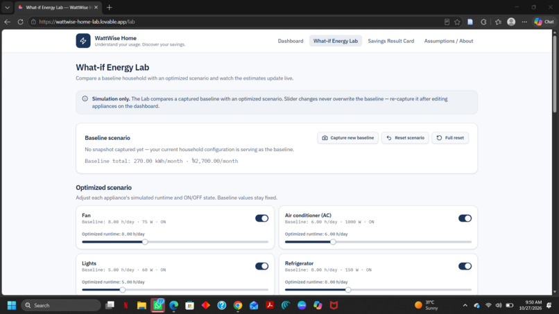 WattWise Home – screenshot 3