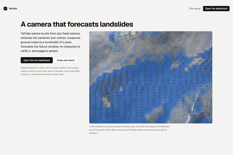 TellTale: a camera that forecasts landslides – screenshot 5