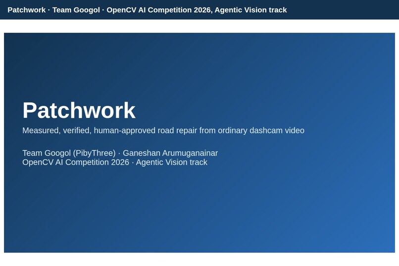 Patchwork: Measured, Verified Road Repair – screenshot 1