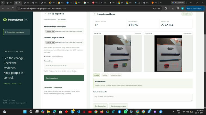 InspectLoop: Evidence Before Action – screenshot 1
