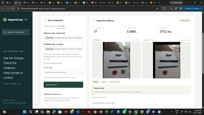 InspectLoop: Evidence Before Action – screenshot 2
