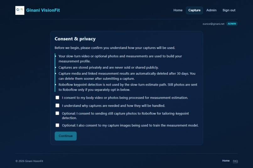 Ginani VisionFit – screenshot 2