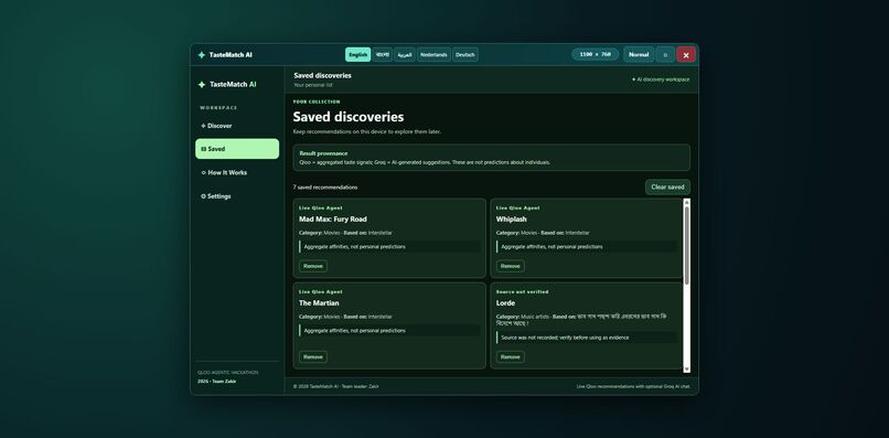 TasteMatch AI – screenshot 3