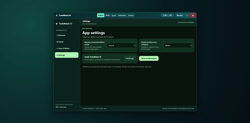 TasteMatch AI – screenshot 5