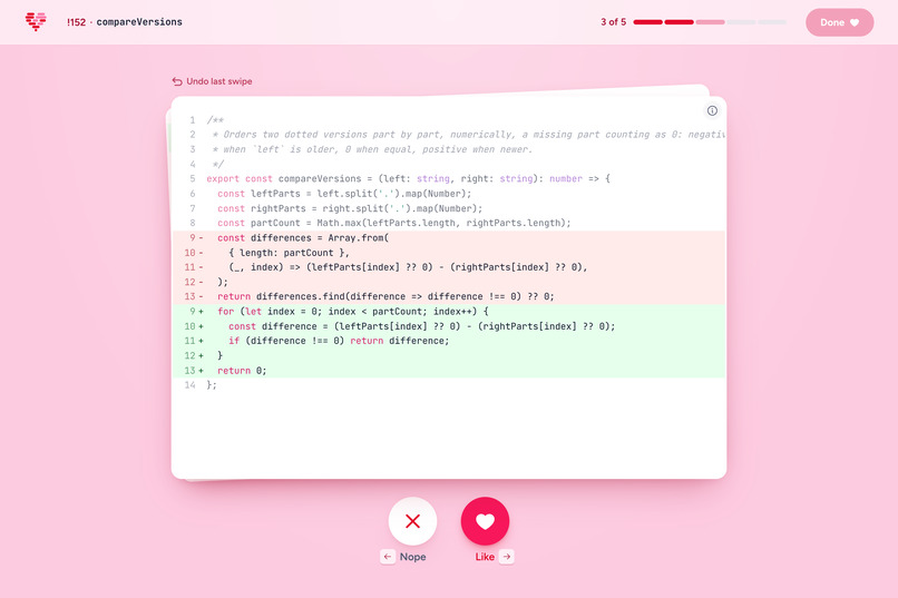 CodeTinder: swipe for the love of code – screenshot 3