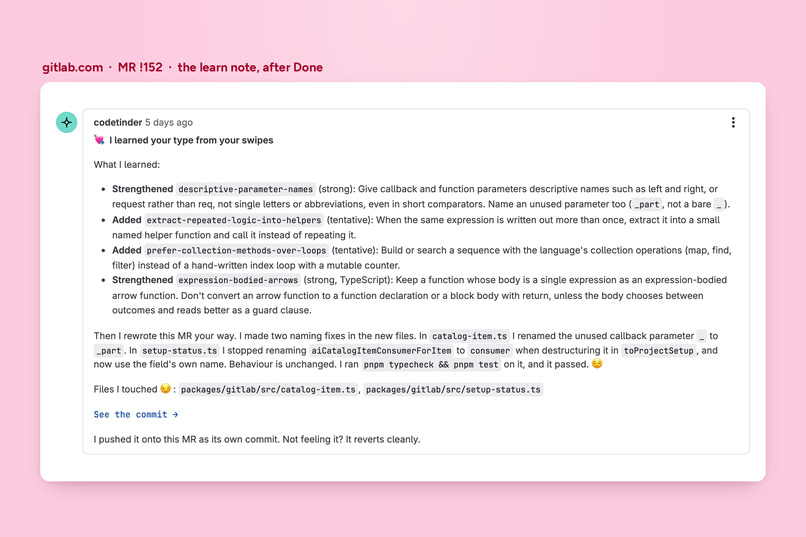 CodeTinder: swipe for the love of code – screenshot 4