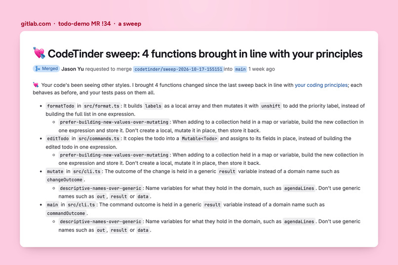 CodeTinder: swipe for the love of code – screenshot 8