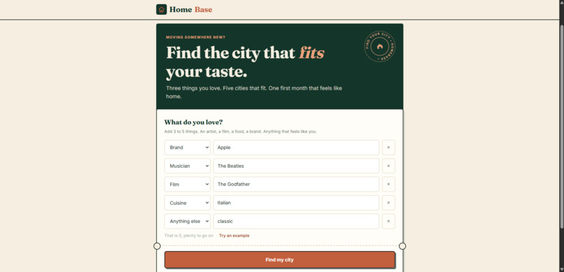 HomeBase - Find the City That Fits Your Taste – screenshot 2