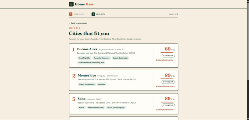 HomeBase - Find the City That Fits Your Taste – screenshot 4