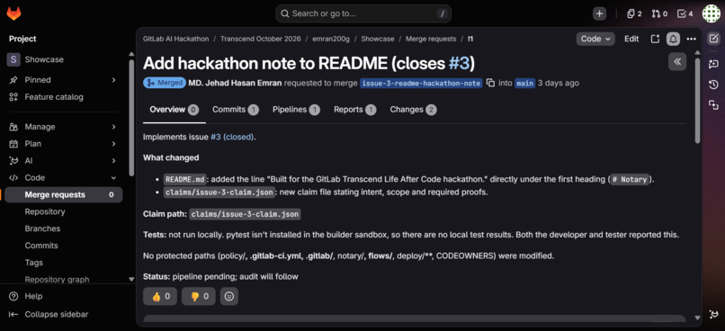 Notary: Make AI Agents Prove Their Claims – screenshot 3