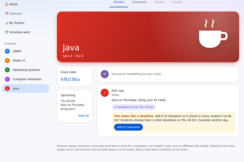Google Classroom: My Tracker + Hidden Deadlines – screenshot 4