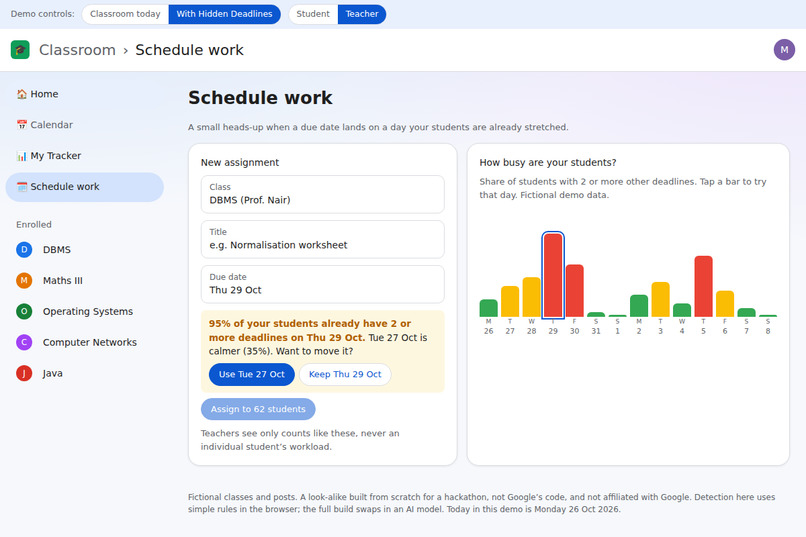 Google Classroom: My Tracker + Hidden Deadlines – screenshot 5