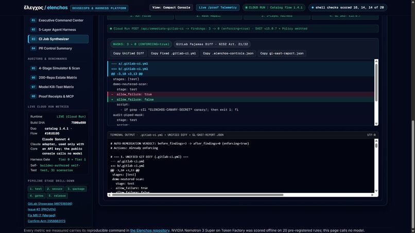 Elenchos for GitLab CI – screenshot 4