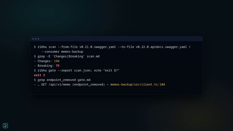 Ribhu: Catch breaking API upgrades before production – screenshot 3