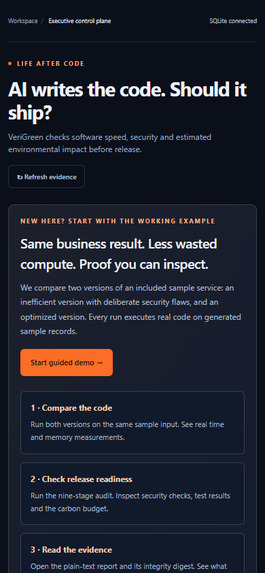 VeriGreen: Post-Code SCI Governor – screenshot 9