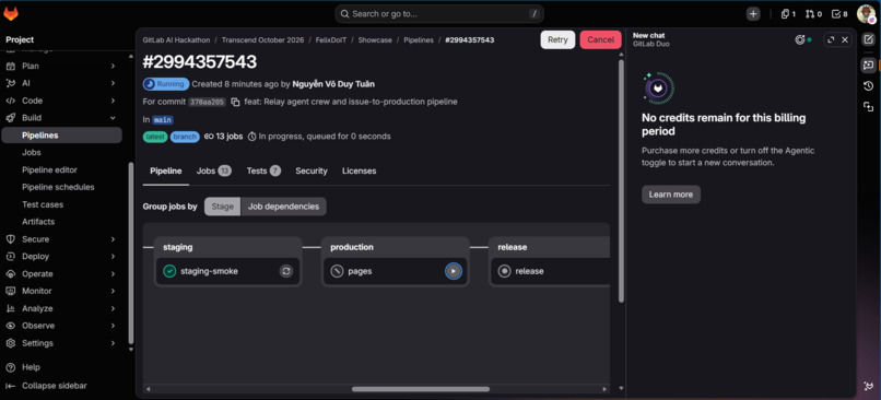 Relay: Issue-to-Production Agent Crew – screenshot 9