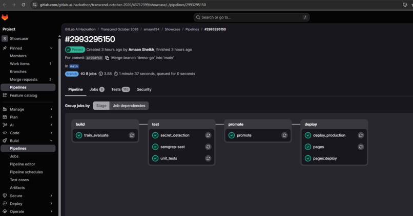 ModelGate: a model promotion gate for GitLab – screenshot 3