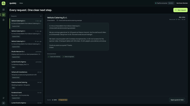 Quotely – screenshot 1