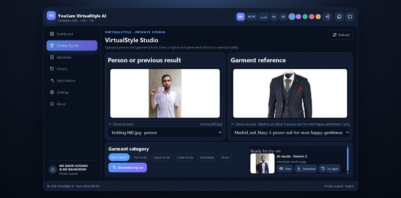 VirtualStyle AI — Inclusive Multilingual Apparel Try-On – screenshot 3