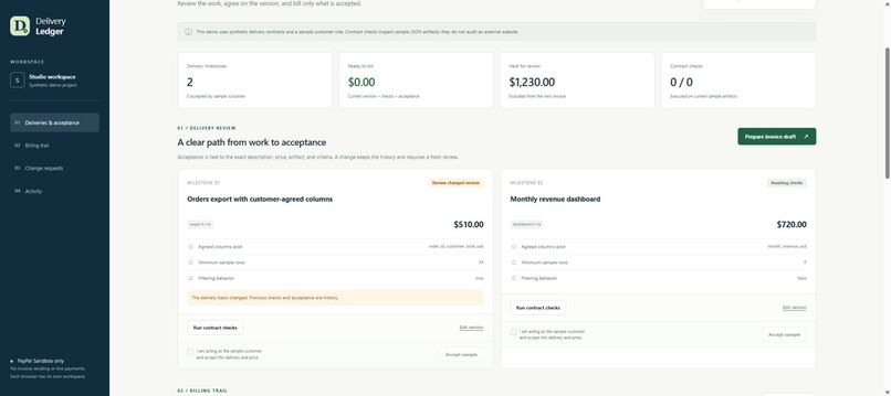 Delivery Ledger – screenshot 1