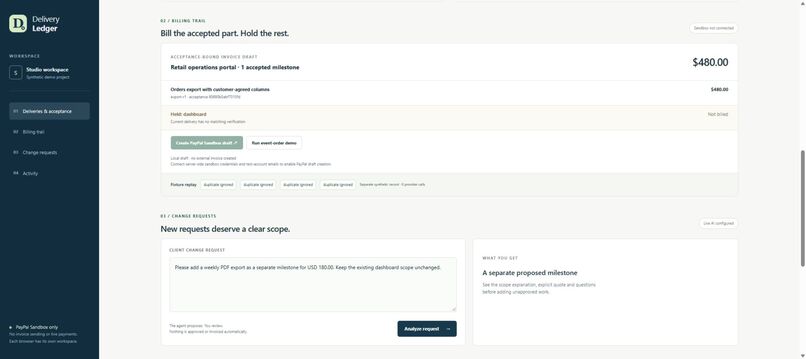 Delivery Ledger – screenshot 2