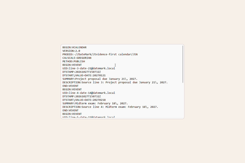 DateMark – screenshot 1