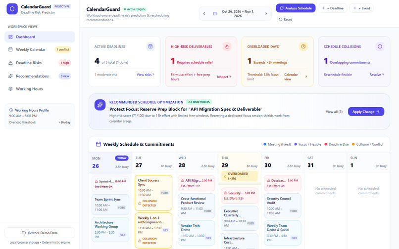 CalendarGuard – screenshot 1