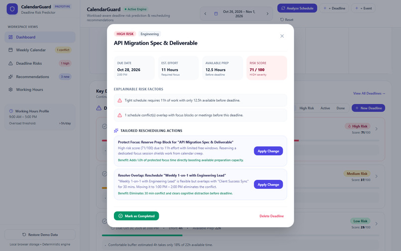 CalendarGuard – screenshot 2