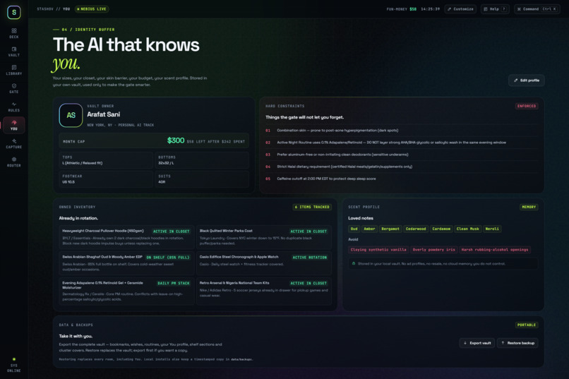 Stashov — Personal AI Memory – screenshot 1