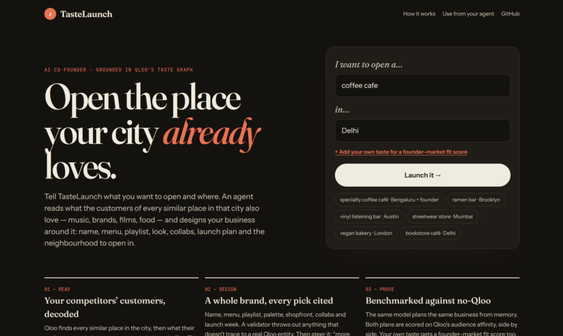 TasteLaunch – screenshot 1