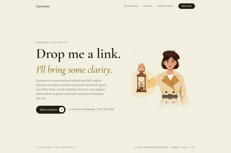 Lucienne · Conversational Website & SEO Copilot – screenshot 4