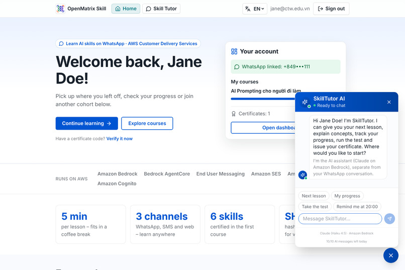 SkillTutor for OpenMatrixSkill – screenshot 7