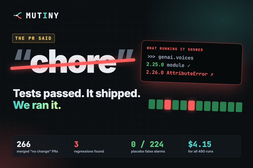 MUTINY: Don't trust the PR title. Run the code. – screenshot 1