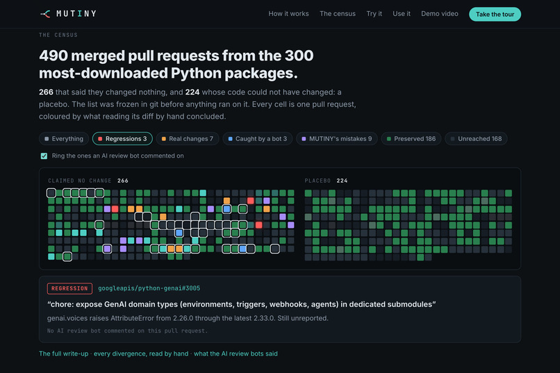 MUTINY: Don't trust the PR title. Run the code. – screenshot 7