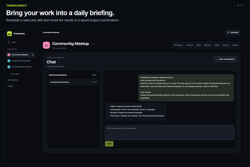 Threadnest: Personal AI workspace – screenshot 6